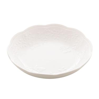 Imagem de Prato Fundo de Porcelana New Bone Butterfly Flower Branco 21cm Lyor
