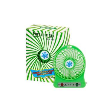 Imagem de Ventilador USB Portátil Recarregável Silent Mini Snowflake Design - Li