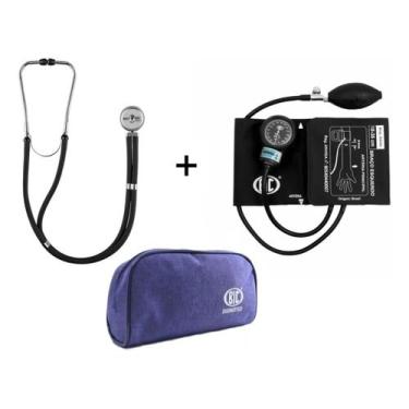 Imagem de Esfigmomanômetro Adulto BIC 18x36cm + Estetoscópio Rappaport Duplo Mul