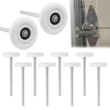 Imagem de 10 peças de rolo de porta de garagem de grau comercial de nylon de 7,6 cm, silencioso/durável e de alta carga, use rolamentos de precisão de vedação dupla 6201ZZ.
