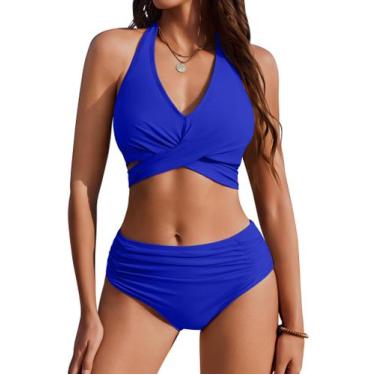 Imagem de Biquíni AI'MAGE feminino de cintura alta para controle de barriga 2025