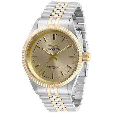 Imagem de Invicta Relógio masculino de quartzo especial de aço inoxidável - 43 mm, Dois tons, Kit