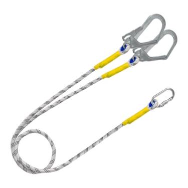 Imagem de YsXoWiui com Cordão, Equipamento de Proteção, Prática de Trabalho 2M com Mosquetão para Montanhismo, Cerca Externa, Gancho Duplo, Tamanho real