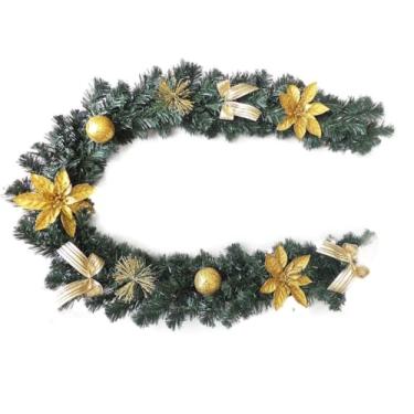 Imagem de Enf Festão Aramado VD c/Pinhas e Azevinhos ? Galhos