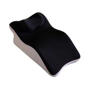 Imagem de ＫＬＫＣＭＳ Travesseiro de bruços para sentar, costas, pescoço, abdômen, lombar, elevação de pernas, cunha para dormir, massagem relaxante, leitura, Preto
