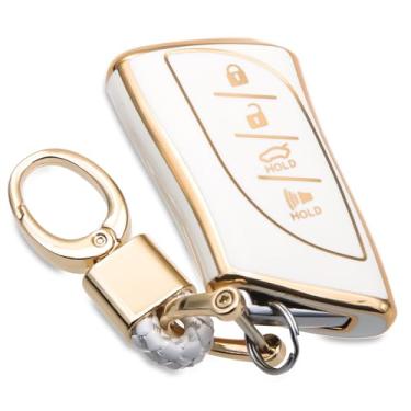 Imagem de CHENZLIN Capa de chaveiro Lexus, capa de chave de TPU, acessórios de chaveiro para 2018-2025 ES250 ES350 UX200 NX300h RX350 RX450h GX460 TX550 LX600 LS500 LC500h