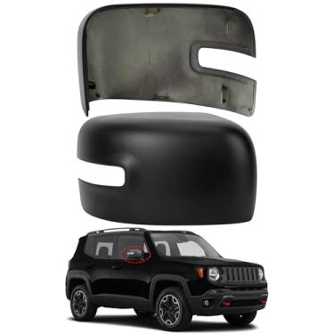 Imagem de LOIYLLEN Substituição da capa do espelho lateral do passageiro para Jeep Renegade 2015 2016 2017 2018 2019 - Capas de espelho do lado direito, acessórios de tampa dos espelhos retrovisores com lâmpada