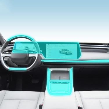 Imagem de CHLSHZXD Protetor de tela GPS de navegação veicular película transparente invisível filme interior TPU, para Xpeng P7 2020-2023