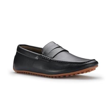 Imagem de Ferro Aldo Mocassins masculinos Dylan MFA19671 Classic Moc-Toe, Couro preto (mocassins para motorista), 41