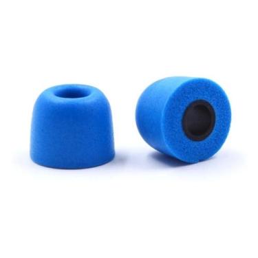 Imagem de 4 Pares Borrachas Para Fones Ponteiras, Memoria De Espuma - QKZ, Azul 