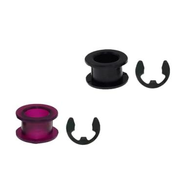 Imagem de RUIFUU 2 conjuntos de kit de reparo de bucha de cabo de câmbio, substituição de bucha de cabo de câmbio com clipes, ferramenta de reparo de bucha de câmbio de transmissão para Saturn Toyota, Jeep