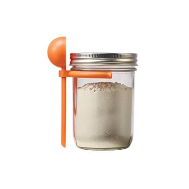 Imagem de (Boca larga, presilha para colher de cafe) - Jarware 82634 Presilha para colher de cafe para boioes de pedreiro, laranja