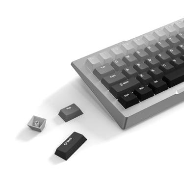 Imagem de Pwnage Conjunto de teclas PBT de perfil cereja ultra personalizado para 60%, 65%, 68% 75%, 100% tamanho de teclado - Double Shot PBT sem brilho - cinza gradiente