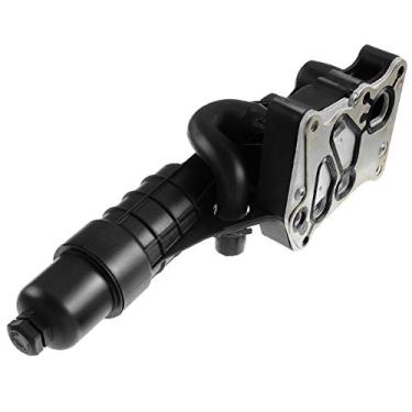 Imagem de A-Premium Conjunto de tampa do invólucro do filtro de óleo compatível com Mercedes-Benz W204 Series C250 2012-2015 Coupe, R172 Series SLK250 2012-2015 conversível, 1,8L, tampa do invólucro do filtro