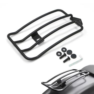 Imagem de Porta-malas solo para-lama traseiro para Kawasaki Vulcan S VN650 Cafe ABS (2015-2024) - Suporte de armazenamento de banco traseiro revestido em pó preto fosco, suporte de carga resistente para encosto