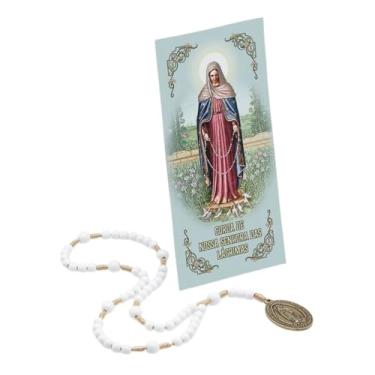Imagem de Terço Coroa Nossa Senhora das Lágrimas 6 mm com Folheto de Oração