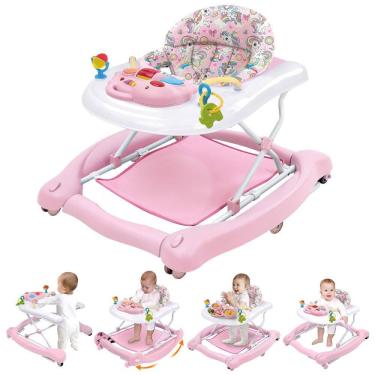 Imagem de Baby dobrável 5 em 1 Atividade Walker-Rocker. Centro de atividade. Bouncer. Walker de a...