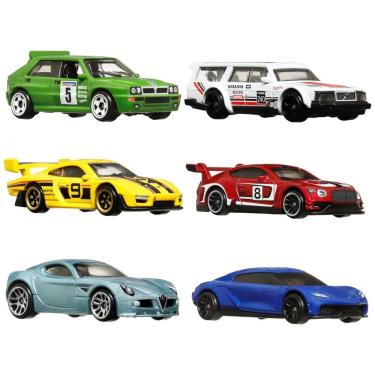 Imagem de Hot Wheels Car Culture Premium 6Pack, Conjunto com 6 Veículos de Estilo Europeu em Escala 1:64 com Decorações Exclusivas - Mattel