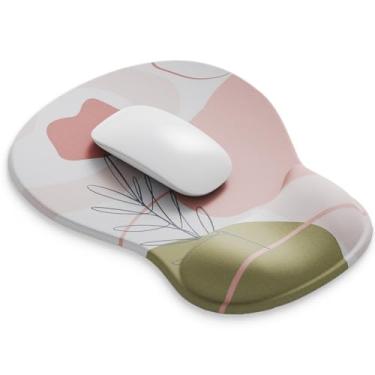 Imagem de ErgoComfort Tapete de mouse de gel para descanso de pulso - mouse pad ergonômico para escritório com suporte de pulso - antiderrapante, design de acessórios de mesa para decoração de casa e jogos (08