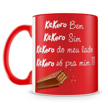 Imagem de Caneca de Cerâmica Estampada de Chocolate KitKat - 325ml - Amo Canecas