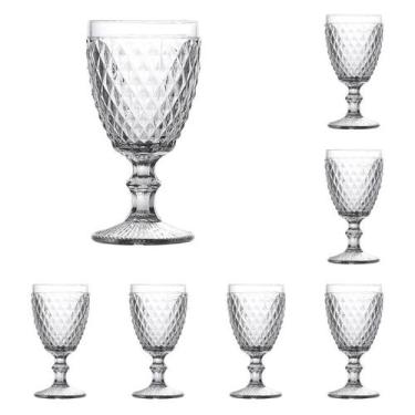 Imagem de Conjunto com 12 Taças de Vidro Vinho 230ml Bico de Abacaxi - WELLMIX