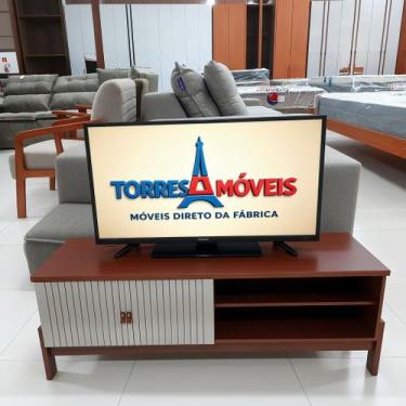 Imagem de Rack Ouro Preto Cinamomo Imbuia/Off - Valdemoveis