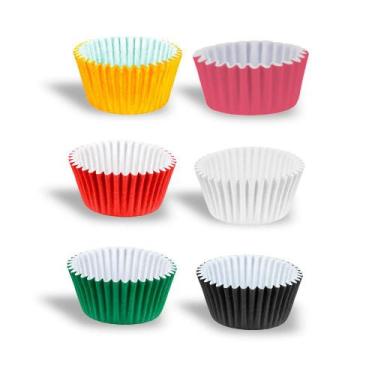 Imagem de 100 forminhas para doces decoração festa cor resistencia - Marques fes