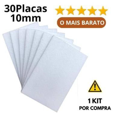 Imagem de 30 placas de isopor antichamas espessura 10mm (1cm) forro térmico acús