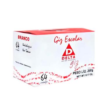 Imagem de Giz Escolar Branco 64 unidades Delta