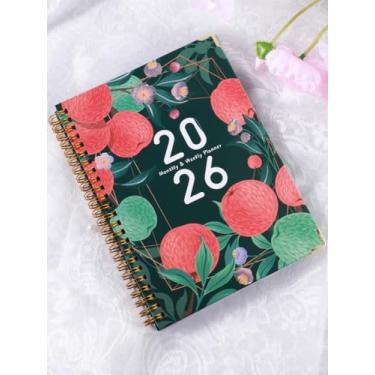 Imagem de Agenda acadêmica de janeiro de 2026 a dezembro de 2026, livro de planejamento de agenda semanal e mensal, A5 (15 x 20 cm), caderno de calendário diário com abas, organizador de escola universitária