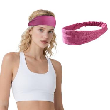 Imagem de Bandanas refrescantes, resfriamento instantâneo, absorção de umidade, faixas de suor elásticas para corrida, ioga, academia, exercícios esportivos (rosered)