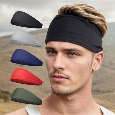 Imagem de Bandanas de corrida masculinas, pacote com 5 bandanas de treino para homens e mulheres, acessórios de corrida