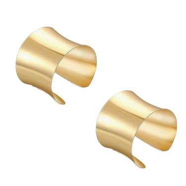 Imagem de Juimtien 2 peças de joias de braço largo para mulheres, ajustável, grossa, ouro, pulseira, braçadeira, boho, verão, praia, pulseiras, One Size, Metal, Sem Pedra Preciosa