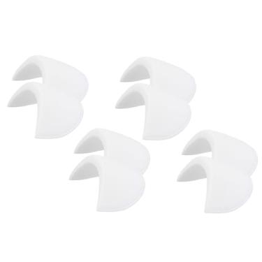 Imagem de 4 pares de ombreiras, almofadas de ombro de fantasia, esponjas respiráveis, cobertas de gaze para mulheres, roupas masculinas, blazer, casaco, costura, branco,