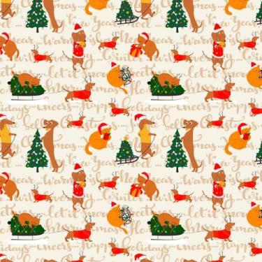 Imagem de Tecido Tricoline Pets Natalino (Natal Pet) - Peripan - 50 x 150 cm - I