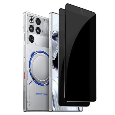 Imagem de Fhyeugfy Protetor de tela de privacidade frontal para Red Magic 11 Pro/Red Magic 11 Pro +, película de vidro temperado anti-espião, antiarranhões, pacote com 2