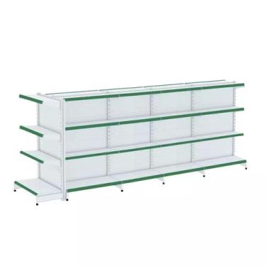 Imagem de Gondola Centro 137 Fit Ate 4 Metros 1 Ponta Branco 36b Pe Verde - AMAP