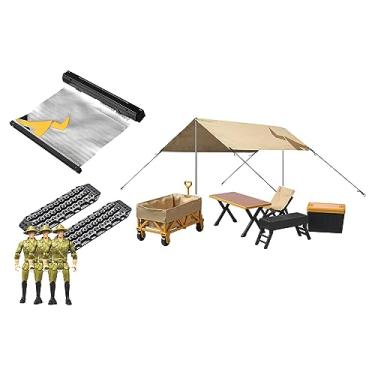 Imagem de Deevoka 13 unidades de carro RC modificação DIY tenda de decoração de cena e toldo lateral escala 1:12