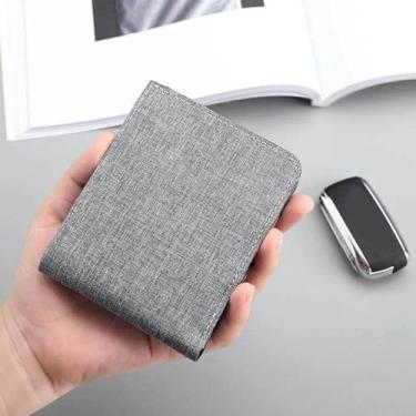 Imagem de Carteira masculina de lona, elegante, porta-cartões, bolsa para dinheiro, viagens de negócios, itens essenciais para organização de viagens, GY