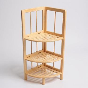 Imagem de Suporte Organizador Madeira 3 Prateleiras Canto Decorativo