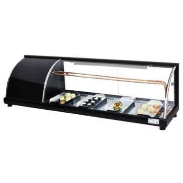 Imagem de Vitrine Refrigerada Alfa Preto Sushi 1,30m 127V Omega
