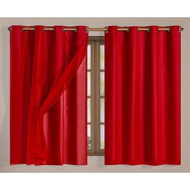 Imagem de Cortina Blackout PVC com Tecido Voil - 2,80 Largura x 1,60 Altura Vari