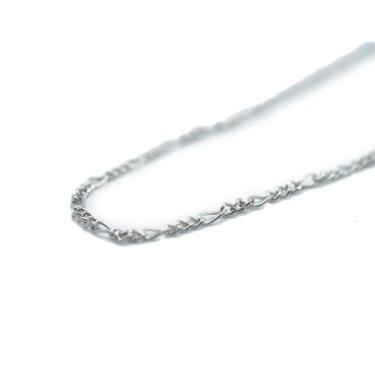 Imagem de Corrente Cordao Masculino 3x1 70cm Fina Aço Inox Prata - Papillon Semi