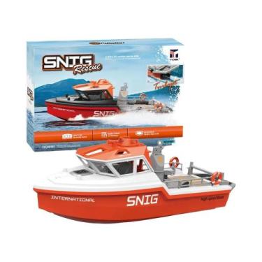 Imagem de Barco RC Com Motor Brushless Potente Para Meninos, Controle Remoto Elé