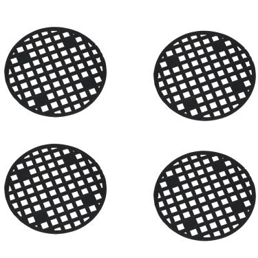 Imagem de ZZHXSM 50 peças de capas de malha de vaso de plantas PP almofadas de grade inferior de plástico bonsai inserções de drenagem folhas redondas para prevenção de perda de solo ventilação 45 mm preto para