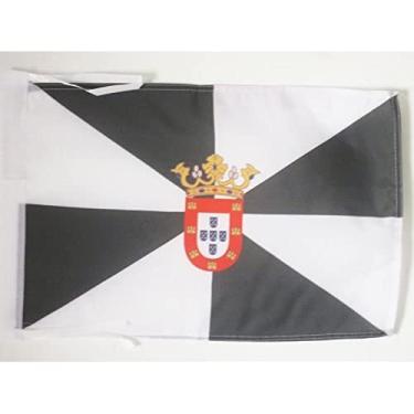 Imagem de AZ FLAG Cabos da bandeira de Ceuta 45.7 cm x 12'' - Cidade autônoma de Ceuta - Espanha Pequenas bandeiras 30 x 45 cm - Banner 45.7x30.5 cm