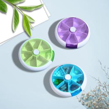 Imagem de Organizador semanal de comprimidos com 3 peças, caixa de comprimidos diária para 7 dias, organizador de comprimidos com 7 compartimentos para suplementos de óleo de peixe, recipiente de vitaminas