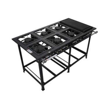 Imagem de Fogão Industrial Itajobi 6 Bocas Alta Pressão com Chapa Ativo P7