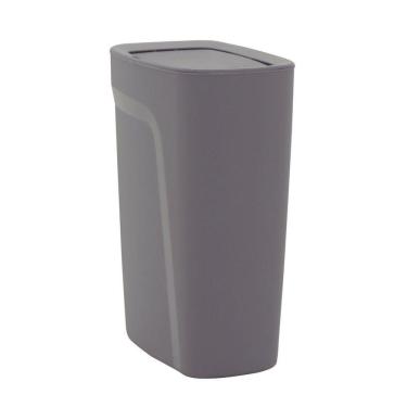 Imagem de Lixeira Tramontina Compact Em Polipropileno Cinza Com Tampa Basculante 10,5 L Tramontina