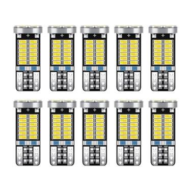 Imagem de UHANBUT Lâmpada de LED 194 10 peças, lâmpada de leitura LED T10 168 W5W 2825 com chipsets 24-SMD 3014, lâmpadas brilhantes de 6000 K para placa de carro para cúpula/cortesia/luz de porta-malas (branca